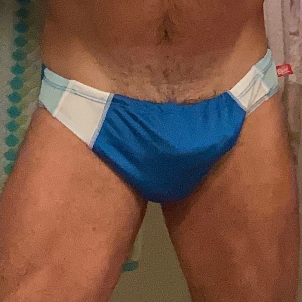 Aussiebum, swim suit , blue and white, large, NWOT - Picture 6 of 8